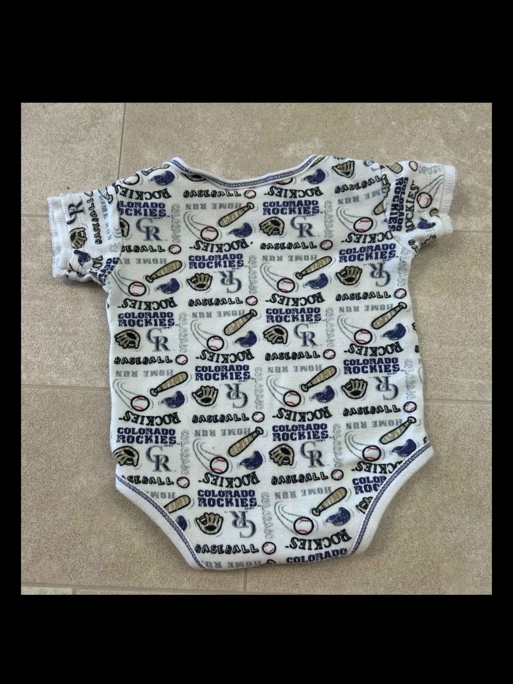 Colorado Rockies Baby One Piece 0/3 Cotton Months Team Athletics Baseball MLB - Picture 4 of 5